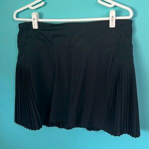 Athleta Pleated Lined Black Tennis Active Skirt M